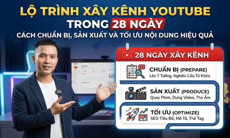 Lộ Trình Xây Kênh YouTube Trong 28 Ngày: Cách Chuẩn Bị, Sản Xuất Và Tối Ưu Nội Dung Hiệu Quả