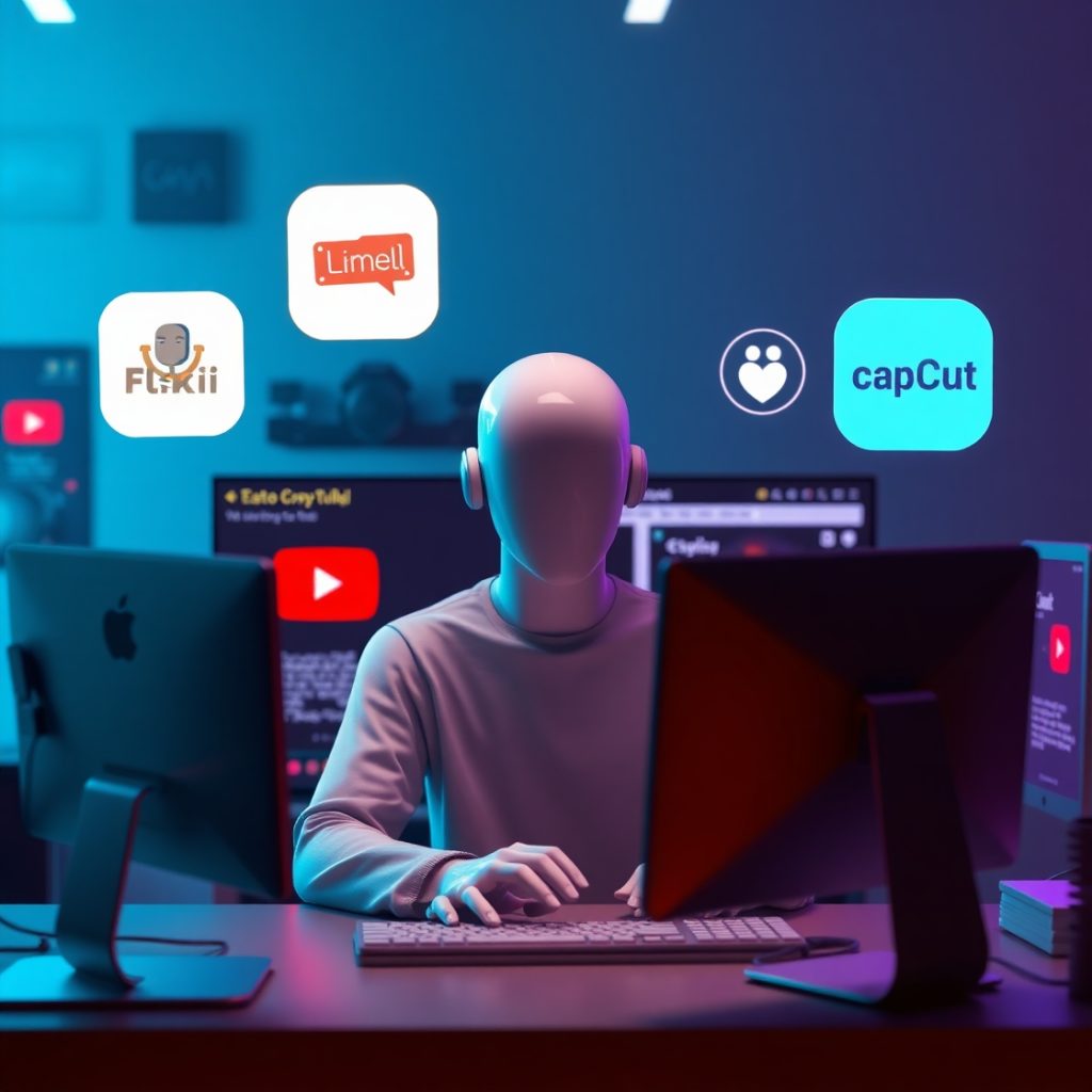 Flux Schnell A faceless YouTube creator workspace using AI too 0
