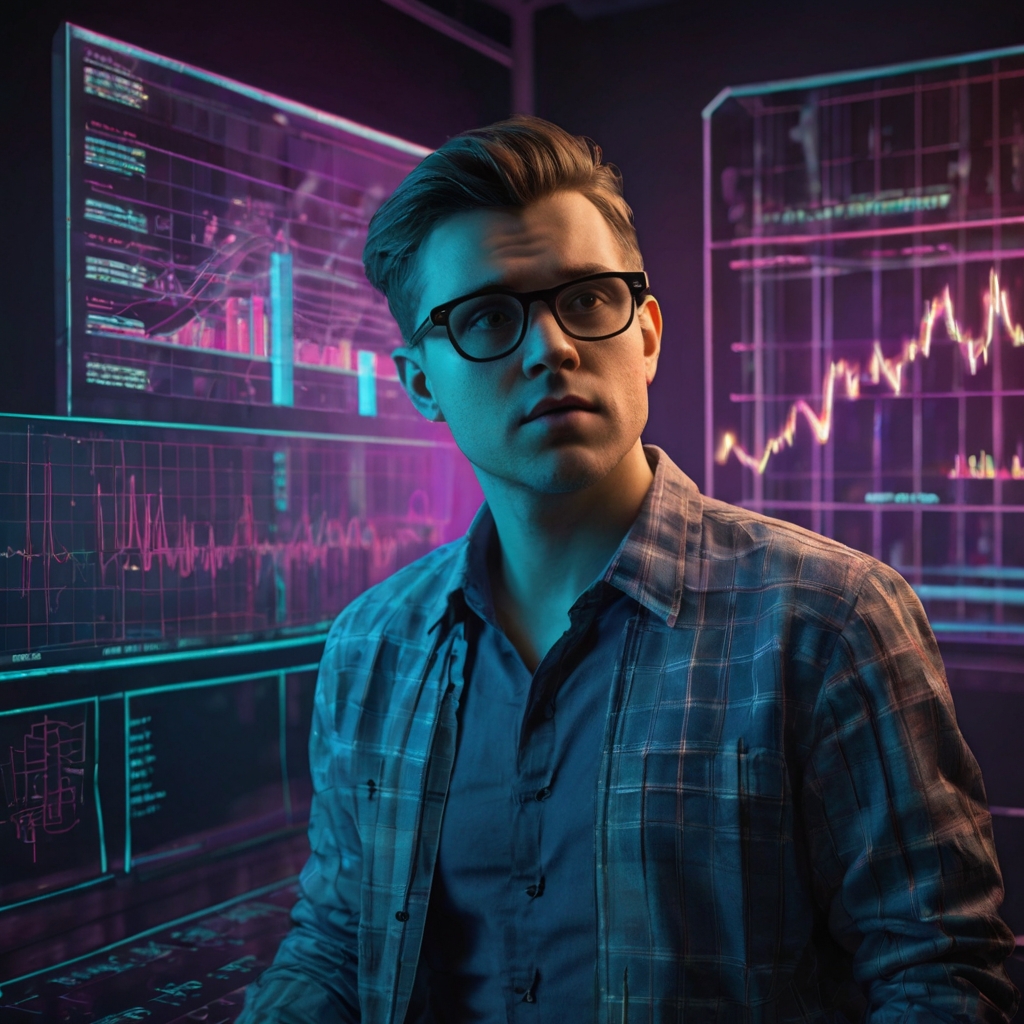 Làm mãi không view? Đây là lý do video không được đề xuất!-Cách Làm Youtube View Ngoại. 4 Leonardo Kino XL concept art of a YouTuber analyzing old succe 3