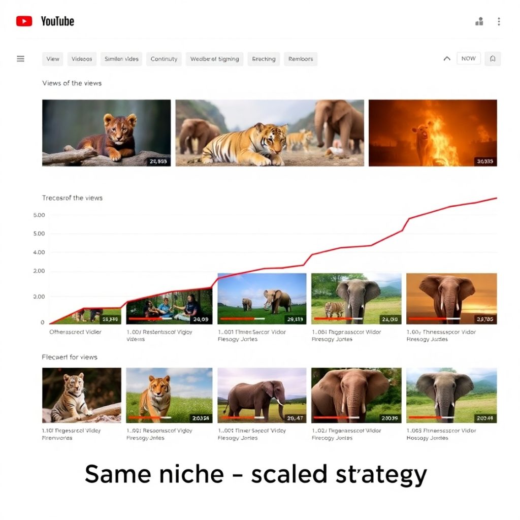 Kênh YouTube Bắt Đầu Nổ View Phải Làm Gì? 3 Chiến Lược Vàng Giúp Kênh Tăng Trưởng Mạnh 4 Flux Schnell A YouTube dashboard with a graph showing continuo 1