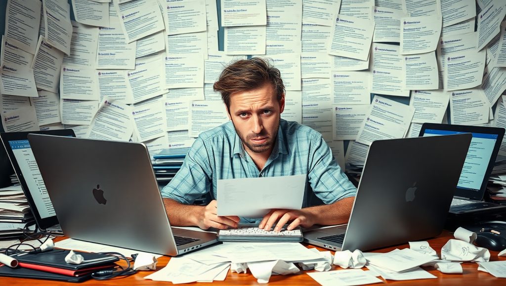 Flux Schnell A frazzled creator with a look of frustration on 3