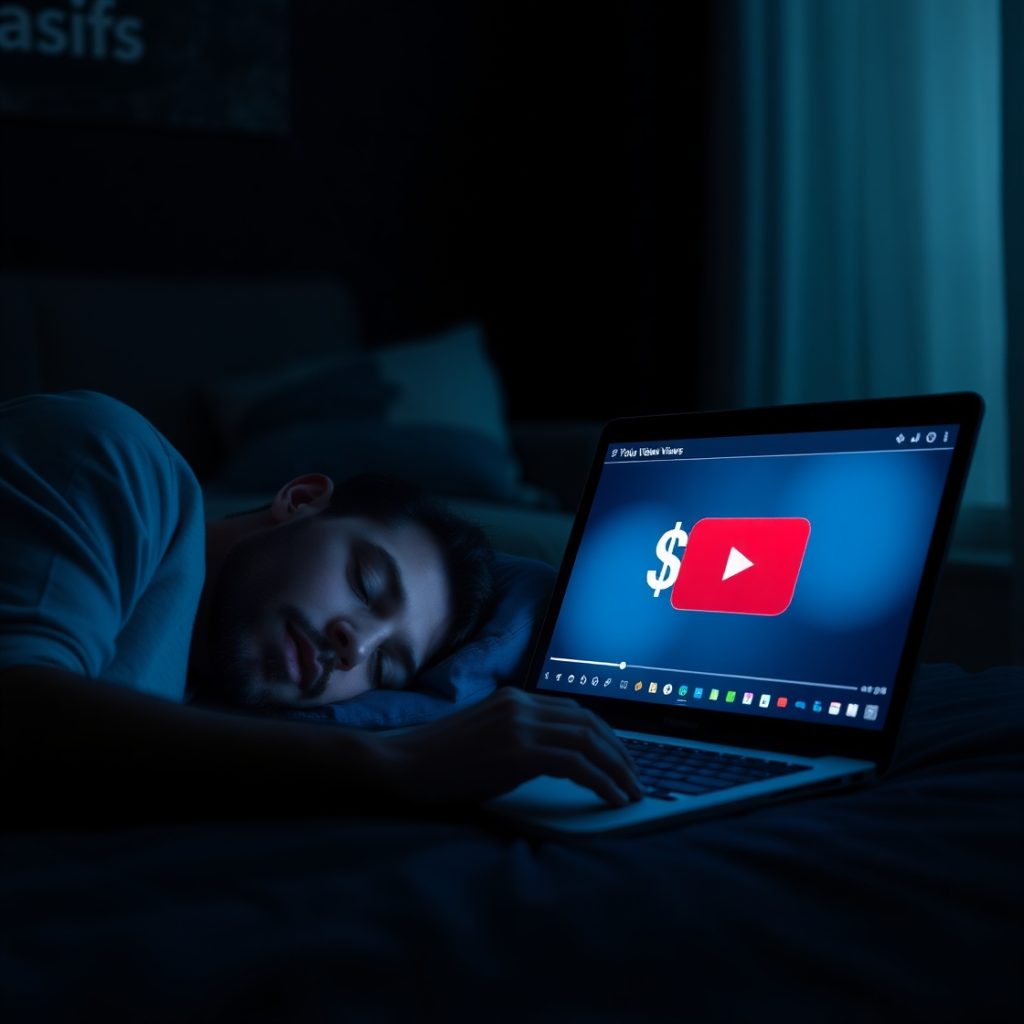 Flux Schnell A man sleeping peacefully while a laptop next to 3