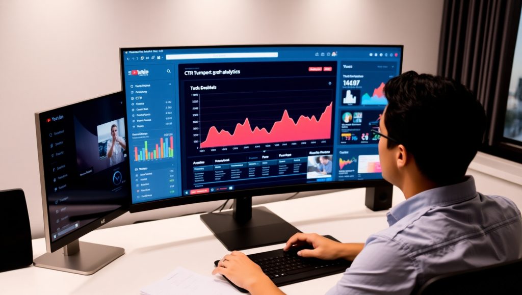 Flux Schnell A person sitting in front of a large computer scr 3