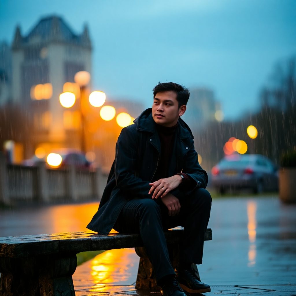 20 Ý Tưởng Video YouTube Giúp Tăng Tương Tác Chóng Mặt 10 Flux Schnell A solitary figure sits on a worn stone bench surr 0