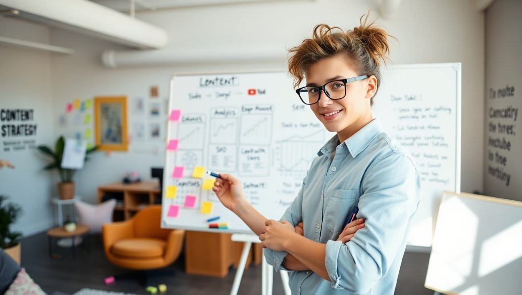 Flux Schnell A young ambitious YouTube creator with a determin 1