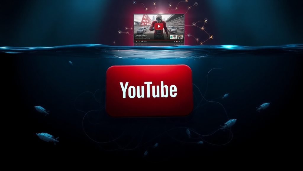 Flux Schnell An intense digital illustration of a YouTube vide 1