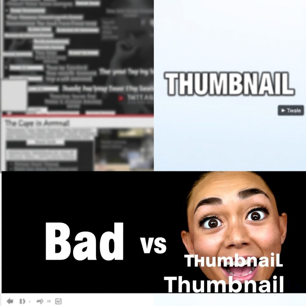SEO Video YouTube Đúng Chuẩn Nhưng Vẫn Không Có View? Đây Là 7 Lý Do Khiến Kênh Bạn Không Lên Nổi! 7 Flux Schnell Sidebyside comparison of two YouTube thumbnails o 1 2