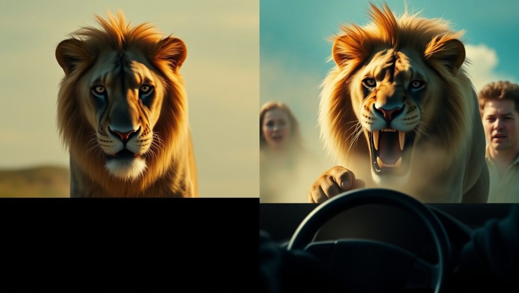 Flux Schnell YouTube thumbnail concept with two versions side 0