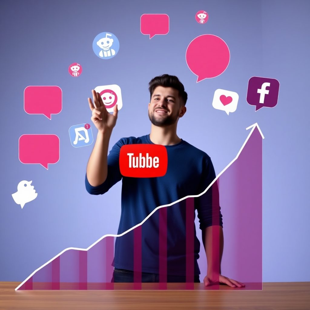 Seeding YouTube Chuẩn 2025: Cách Video Vào Xu Hướng Mà Không Tốn Tiền 3 Flux Schnell A YouTube content creator launching a new video s 0