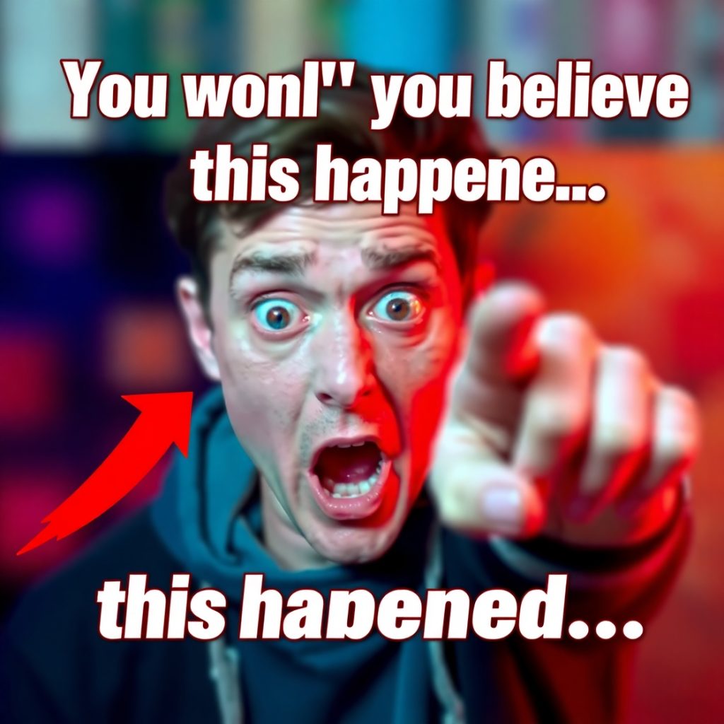 Tạo hiệu ứng giật tít trong đoạn mở đầu video để tăng CTR - Cách làm youtube view ngoại 5 Flux Schnell A YouTube thumbnail featuring a person with a sho 1