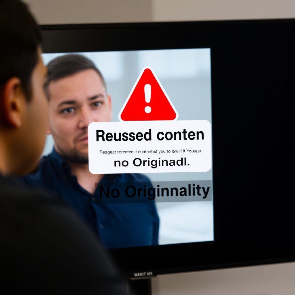 5 Ngách YouTube nào dễ lên xu hướng và dễ kiếm tiền? - Cách Làm Youtube View Ngoại 5 Flux Schnell A warning sign over a YouTube video screen with r 2