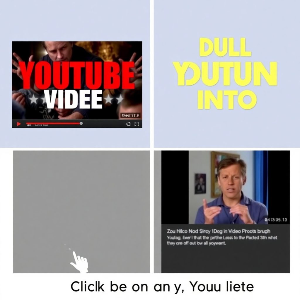 Tạo hiệu ứng giật tít trong đoạn mở đầu video để tăng CTR - Cách làm youtube view ngoại 4 Flux Schnell Splitscreen showing two YouTube videos left side 2