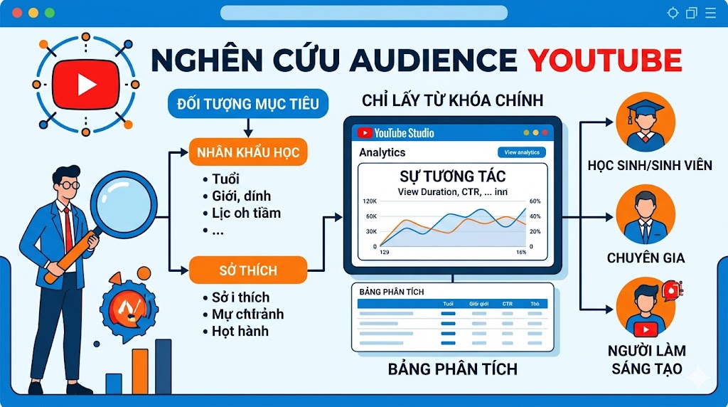 nghiên cứu audience youtube để tăng view