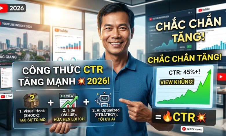 Hướng dẫn kết hợp thumbnail và title để tăng CTR YouTube tối đa năm 2026. Công thức curiosity gap, psychology click và cách tránh thumbnail spam AI.