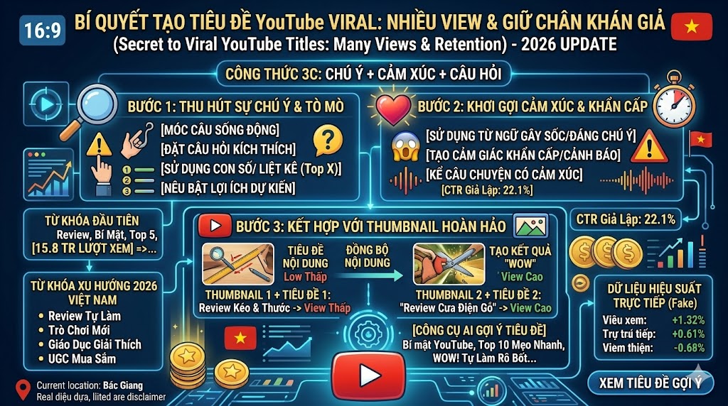 tiêu đề youtube viral để băm keyword