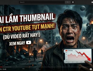 Phân tích 7 lỗi thumbnail phổ biến khiến CTR YouTube giảm mạnh năm 2026. Hướng dẫn tối ưu thumbnail AI faceless để tăng click, tránh spam và giữ đề xuất ổn định.