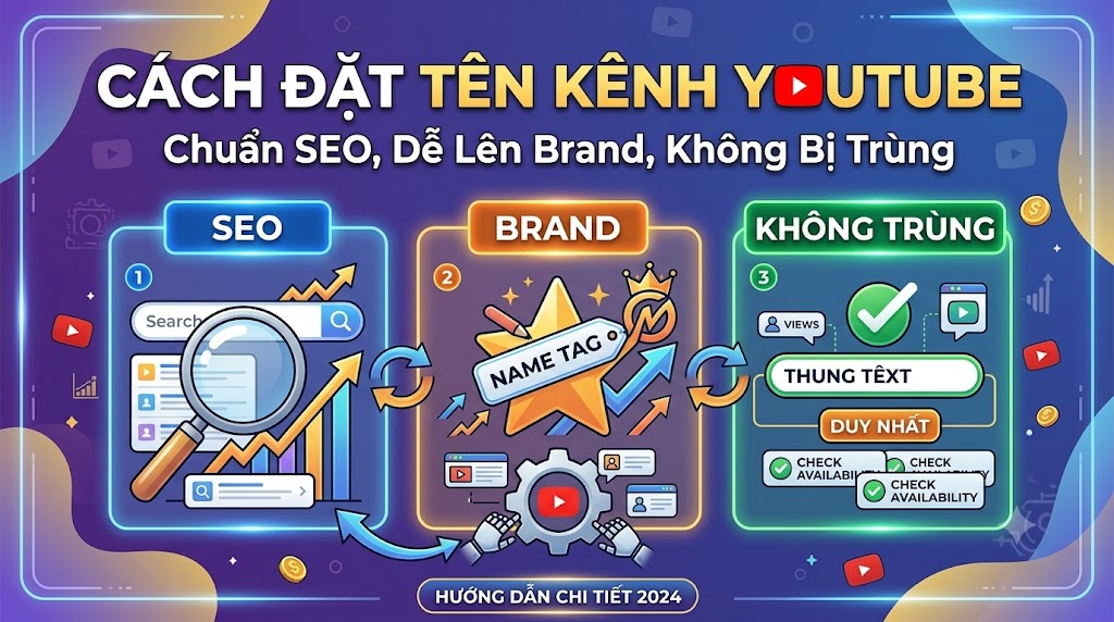 Cách Đặt Tên Kênh YouTube Chuẩn SEO, Dễ Lên Brand Và Không Bị Trùng