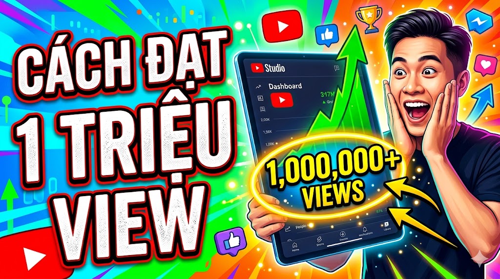 thumbnail youtube chứa số lớn để bắt trend