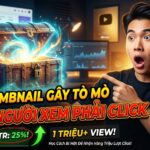 Hướng dẫn tạo thumbnail YouTube gây tò mò để tăng CTR năm 2026. Công thức curiosity gap, điểm bất ngờ và cách dùng AI tạo thumbnail faceless chuyên nghiệp, không spam.
