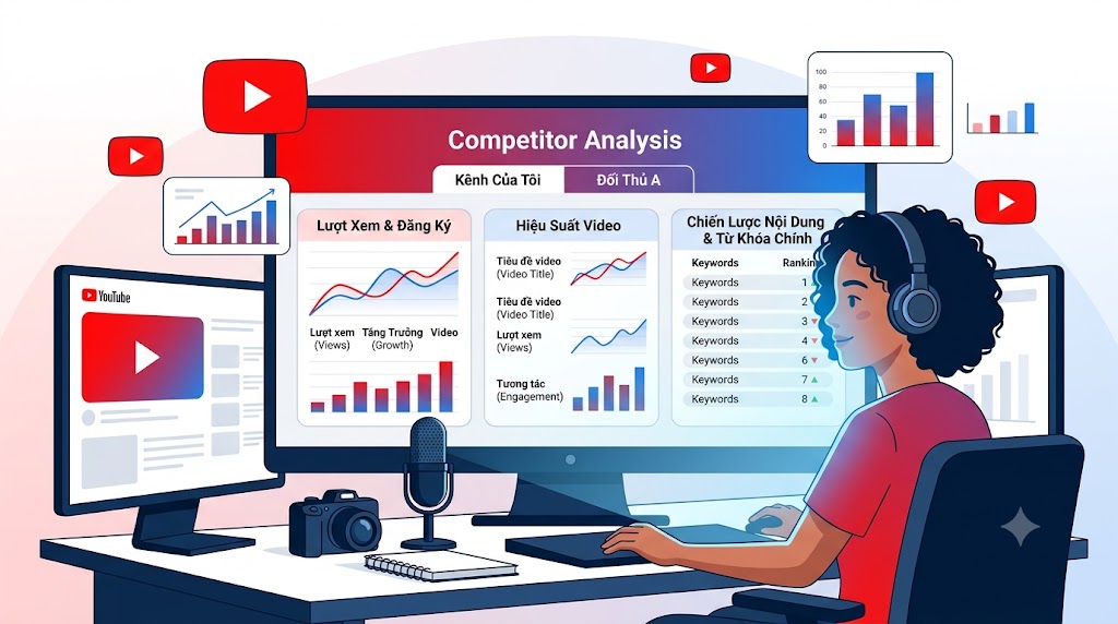 Cách Phân Tích Đối Thủ YouTube Để Tìm Keyword Dễ Lên View