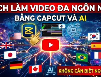 Hướng dẫn làm video đa ngôn ngữ bằng CapCut và AI từ A-Z. Không cần biết tiếng Anh vẫn có thể sản xuất video view ngoại chuyên nghiệp và kiếm tiền từ YouTube quốc tế.