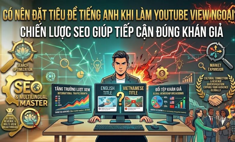 Đặt tiêu đề tiếng Anh có giúp tăng view ngoại không? Tìm hiểu cách kết hợp User Keywords, Ideal Keywords và từ khóa cảm xúc để xây dựng kênh YouTube quốc tế hiệu quả.