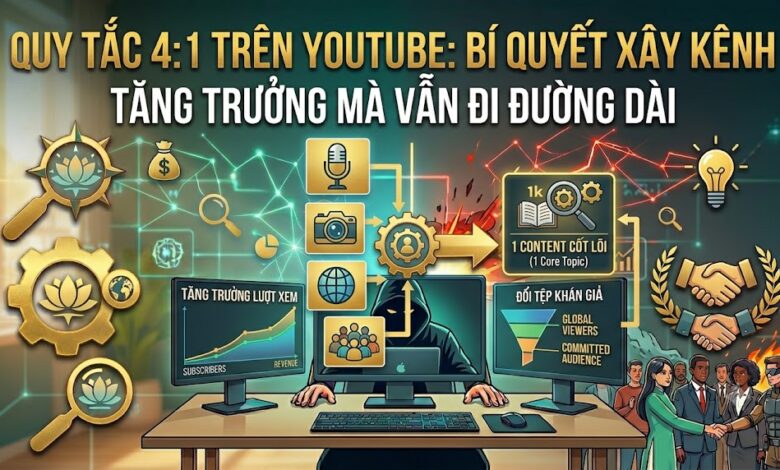 Quy tắc 4:1 giúp cân bằng giữa nội dung evergreen và nội dung thử nghiệm, tạo nền tảng phát triển bền vững cho kênh YouTube và hạn chế rủi ro khi chỉ chạy theo xu hướng.