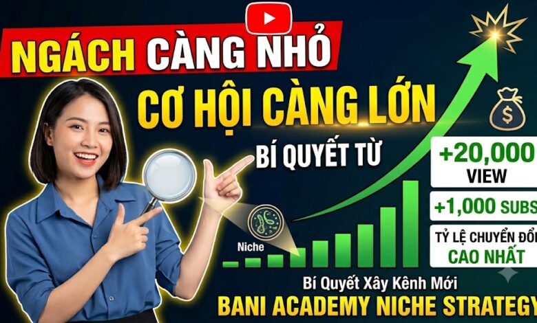 Tại sao ngách càng nhỏ lại càng dễ thành công trên YouTube? Khám phá chiến lược "cầu trước cung sau", cách chọn sub-niche và xây dựng kênh mới có cơ hội lên đề xuất nhanh hơn.