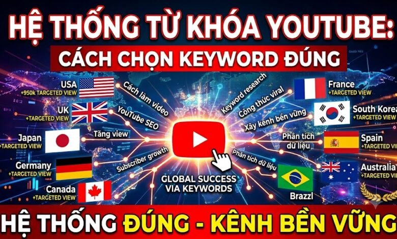 Tìm hiểu cách xây dựng hệ thống từ khóa YouTube từ từ khóa người dùng, từ khóa lý tưởng đến mô hình phễu keyword giúp tăng khả năng hiển thị, CTR và phát triển kênh bền vững.