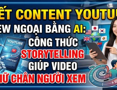 Khám phá quy trình viết content YouTube view ngoại bằng AI theo phương pháp Phúc BANI. Học cách kết hợp storytelling, quy trình và tư duy "sao chép có sáng tạo" để tạo video giữ chân người xem.