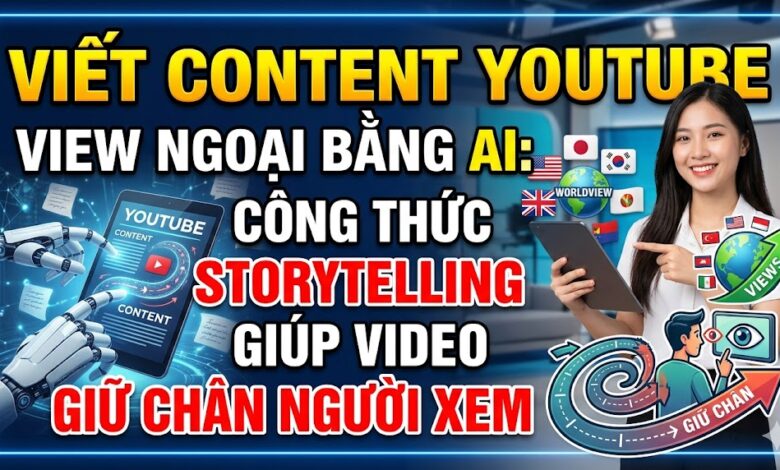 Khám phá quy trình viết content YouTube view ngoại bằng AI theo phương pháp Phúc BANI. Học cách kết hợp storytelling, quy trình và tư duy "sao chép có sáng tạo" để tạo video giữ chân người xem.