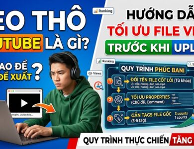 SEO thô YouTube là gì? Tìm hiểu quy trình tối ưu file video trước khi upload bằng cách chỉnh thuộc tính metadata trên Windows để giúp YouTube nhận diện nội dung và từ khóa tốt hơn.