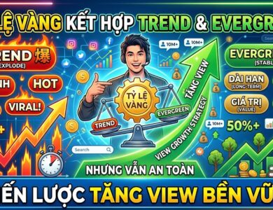 Khám phá tỷ lệ vàng kết hợp nội dung Trend và Evergreen trên YouTube, áp dụng Nguyên tắc phần lớn để tăng lượt xem, bảo vệ kênh và xây dựng nguồn thu nhập bền vững.