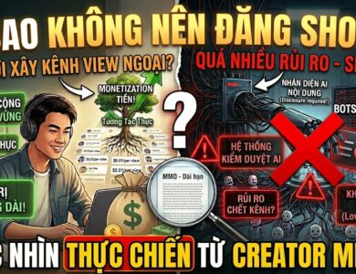 Có nên đăng YouTube Shorts khi mới xây kênh view ngoại? Tìm hiểu lý do nhiều creator MMO tập trung video dài để tối ưu doanh thu, giờ xem và xây dựng tài sản số bền vững.