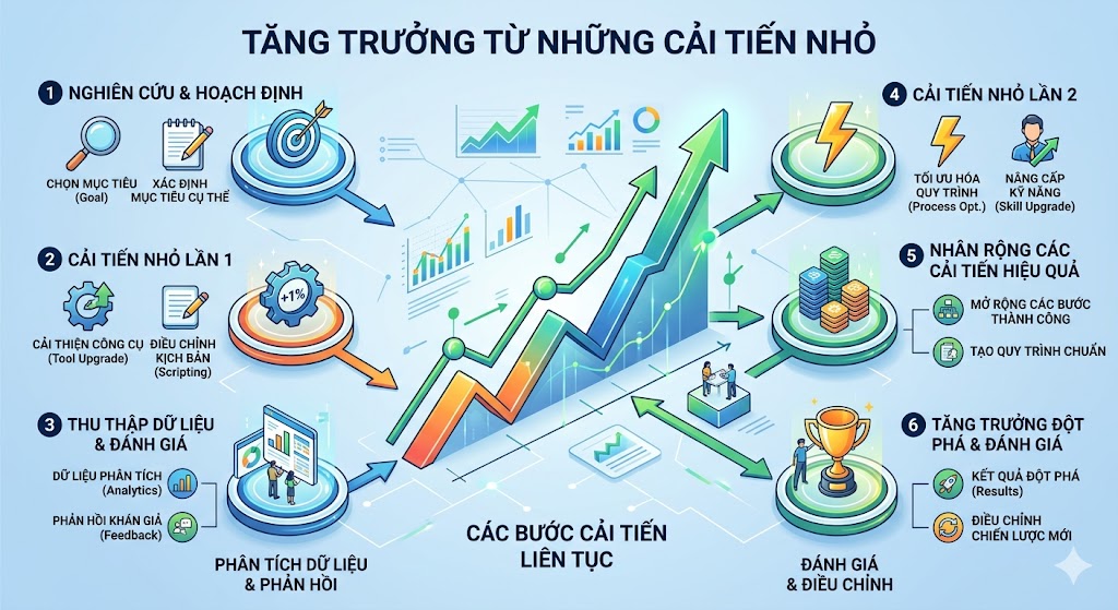 cải tiến liên tục để phát triển youtube