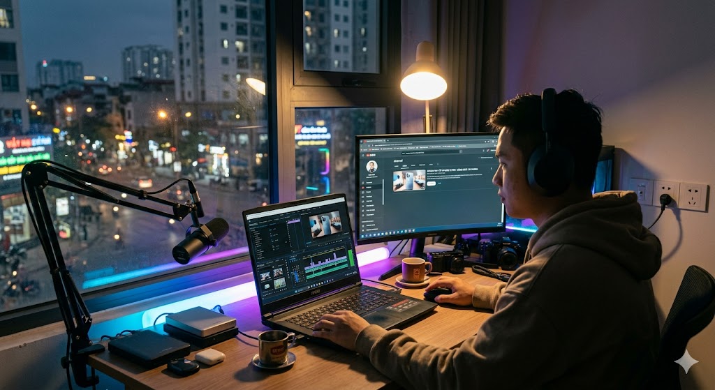 làm YouTube cần kiên trì và tiến bộ mỗi ngày