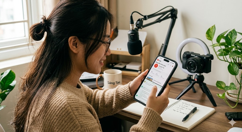 bắt đầu làm YouTube với điện thoại và ChatGPT