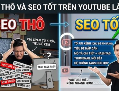 Tìm hiểu sự khác biệt giữa SEO thô và SEO tốt trên YouTube. Hướng dẫn tối ưu video từ trước khi upload đến khi đăng tải giúp YouTube nhận diện nội dung và đề xuất chính xác hơn.