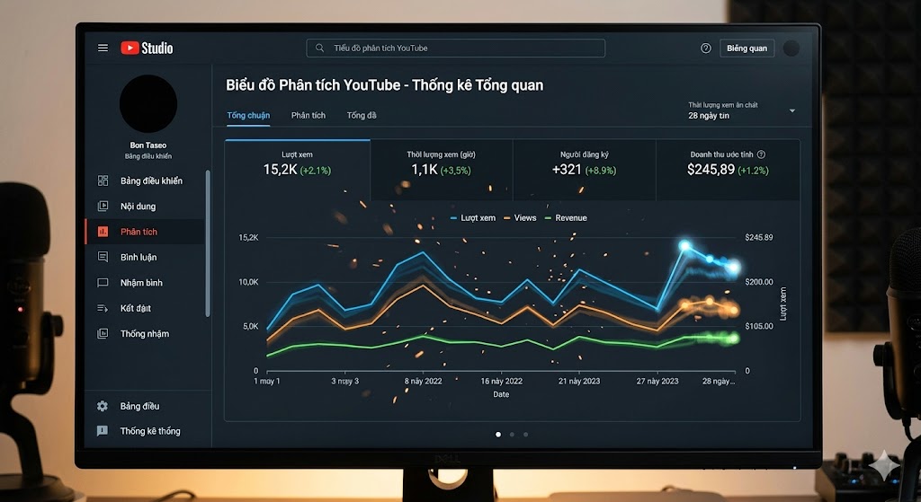 dữ liệu youtube analytics thay đổi liên tục