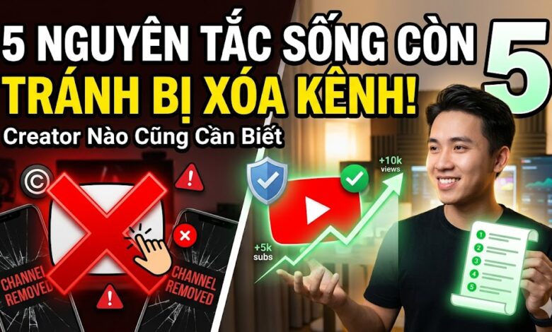 Tìm hiểu 5 nguyên tắc quan trọng giúp xây dựng kênh YouTube bền vững, hạn chế rủi ro vi phạm chính sách, bản quyền và tái sử dụng nội dung khi làm YouTube faceless hoặc YouTube view ngoại.