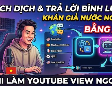 Hướng dẫn cách dịch và phản hồi bình luận khán giả nước ngoài bằng AI. Giúp creator YouTube tương tác với khán giả quốc tế mà không cần biết ngoại ngữ.