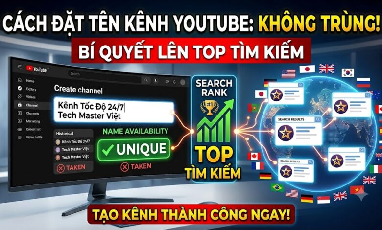 Hướng dẫn cách đặt tên kênh YouTube không bị trùng với đối thủ, xây dựng thương hiệu riêng và tối ưu khả năng hiển thị trên YouTube theo công thức được nhiều hệ thống view ngoại áp dụng.