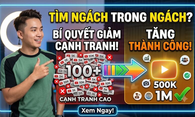 Hướng dẫn cách tìm ngách trong ngách trên YouTube theo phương pháp Phúc BANI. Khám phá công thức "chiếc bánh Pizza", nghiên cứu đối thủ và tìm niche ít cạnh tranh để phát triển kênh nhanh hơn.