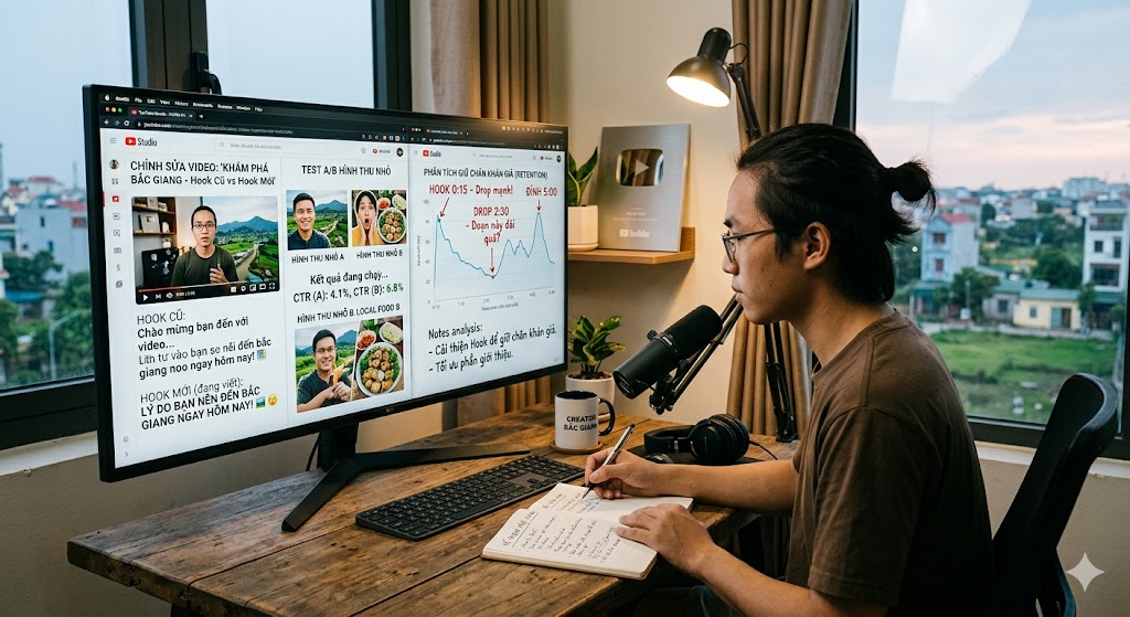 cải tiến nội dung YouTube mỗi ngày để vượt đối thủ