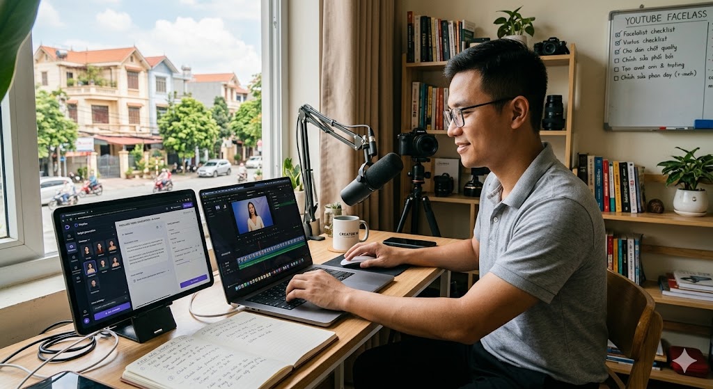 tự mở cơ hội bằng youtube faceless và ai video