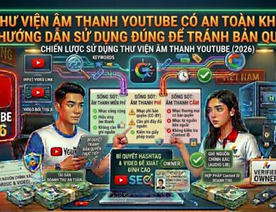 Tìm hiểu cách sử dụng Thư viện âm thanh YouTube đúng cách, kiểm tra điều kiện cấp phép, ghi nguồn khi cần và giảm rủi ro bản quyền cho video.