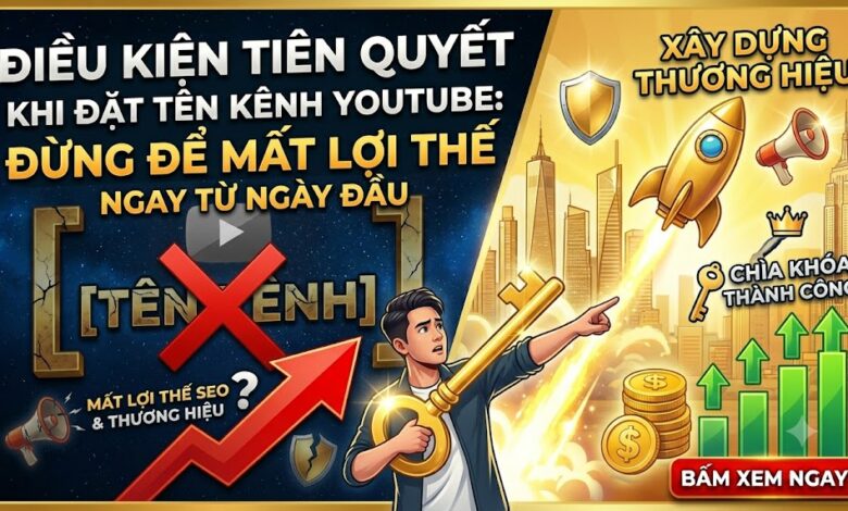 Khám phá những nguyên tắc quan trọng khi đặt tên kênh YouTube: không trùng kênh trên 100 subscriber, tối ưu thương hiệu, định vị từ khóa và xây dựng nền tảng phát triển bền vững.