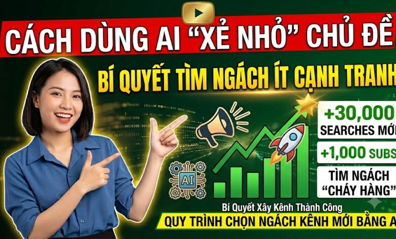 Khám phá chiến lược "Chiếc bánh Pizza" để dùng AI phân tích và xẻ nhỏ chủ đề YouTube thành những ngách siêu nhỏ, ít cạnh tranh nhưng có nhu cầu tìm kiếm cao.