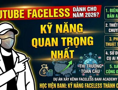 Muốn làm YouTube faceless nhưng không biết bắt đầu từ đâu? Khám phá 5 kỹ năng quan trọng giúp người mới xây dựng kênh không lộ mặt, tối ưu bằng AI và phát triển bền vững.