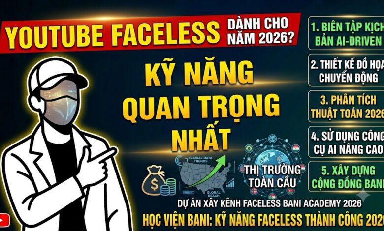 Muốn làm YouTube faceless nhưng không biết bắt đầu từ đâu? Khám phá 5 kỹ năng quan trọng giúp người mới xây dựng kênh không lộ mặt, tối ưu bằng AI và phát triển bền vững.